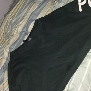 Green long sleeve crop top